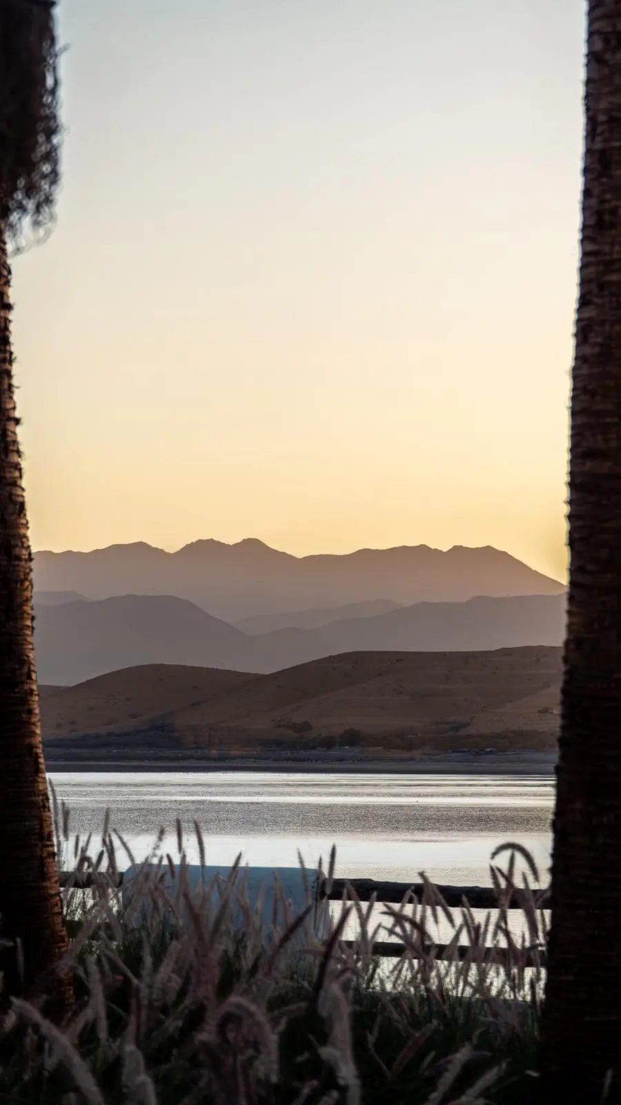 Stunning panoramic landscape view of the Agafay Desert located just outside Marrakech