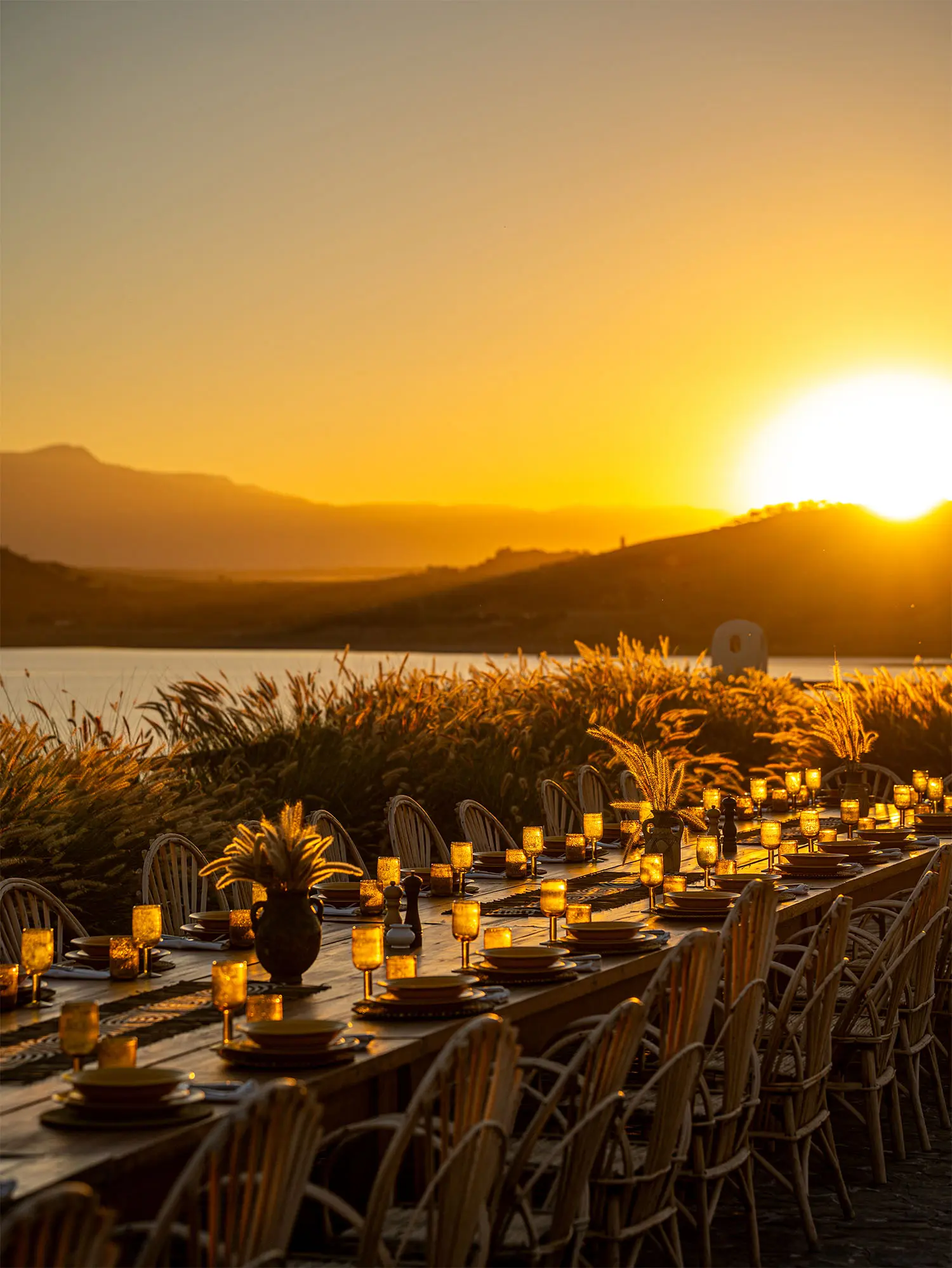 Exclusive private luxury event hosted in the stunning Agafay Desert near Marrakech