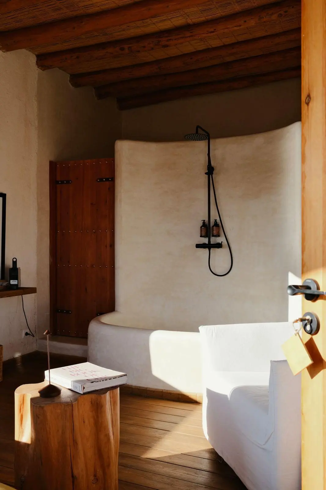 Scenic view of a world-class luxury boutique destination located in the Agafay Desert