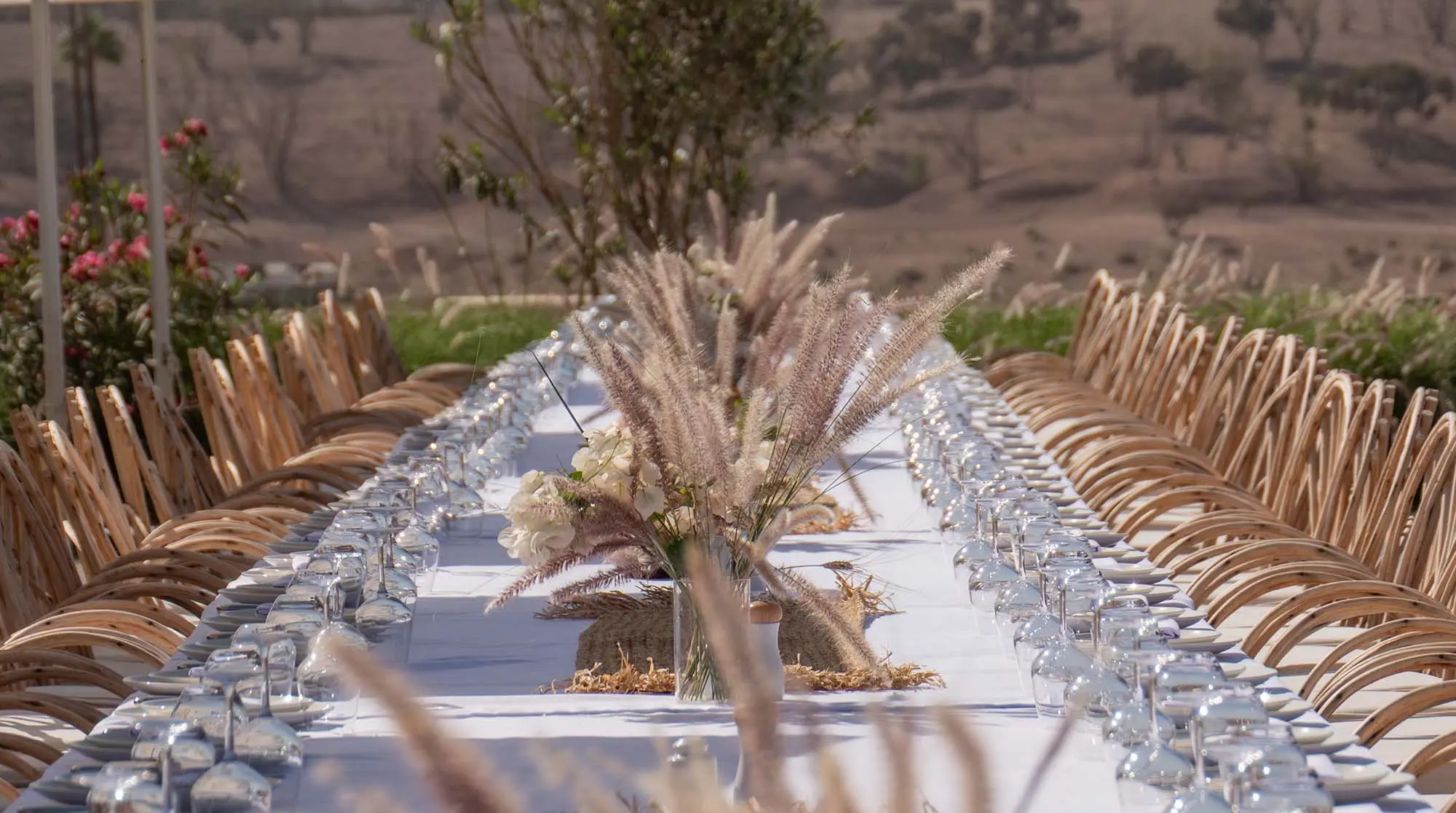 Evento privado de estilo Ibiza y experiencia festiva en el desierto de Agafay