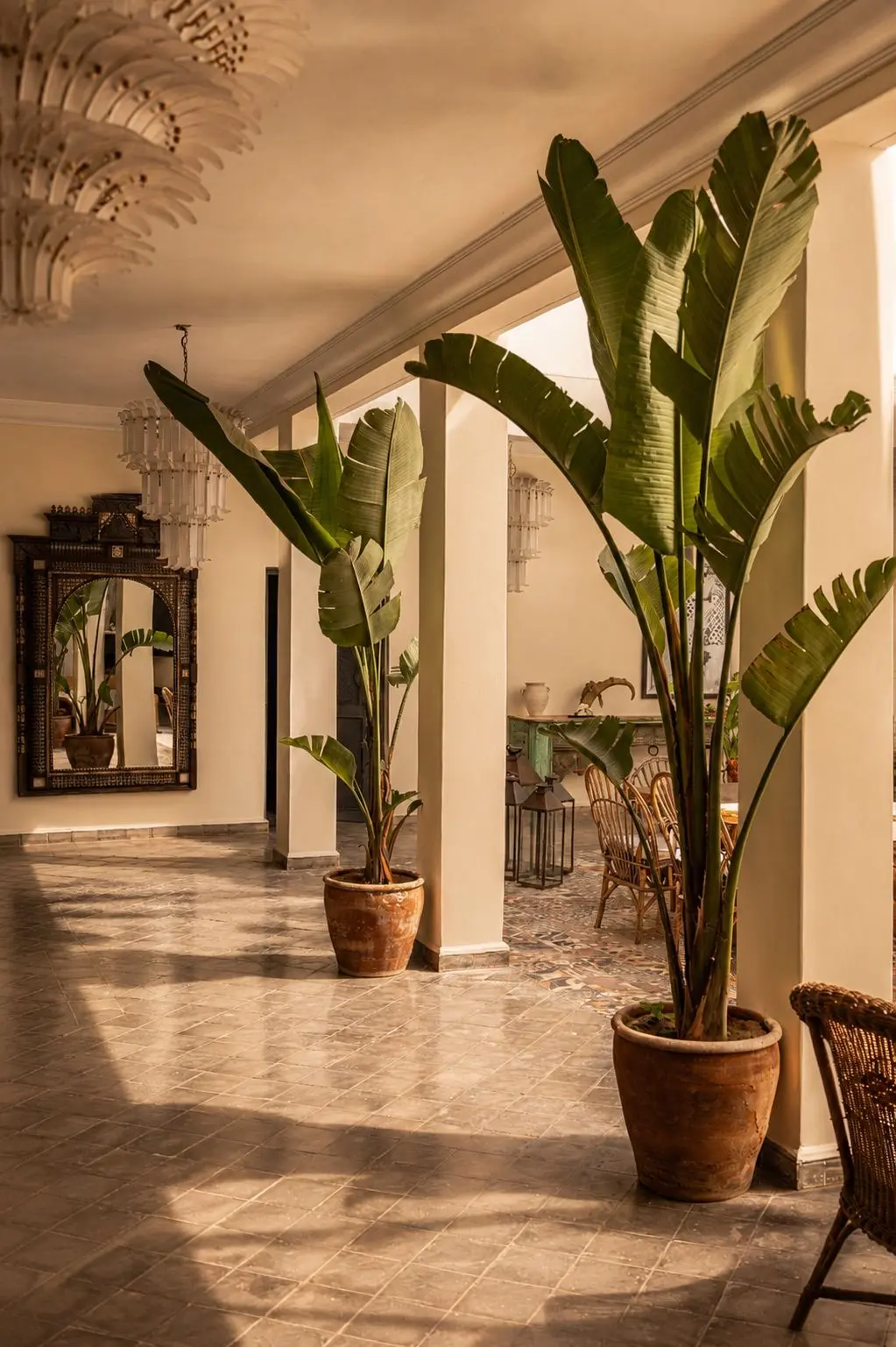 Agafay Desert Accommodation Oasis Casa Lalla rural oasis located where the golden dunes of the Agafay Desert meet the water.