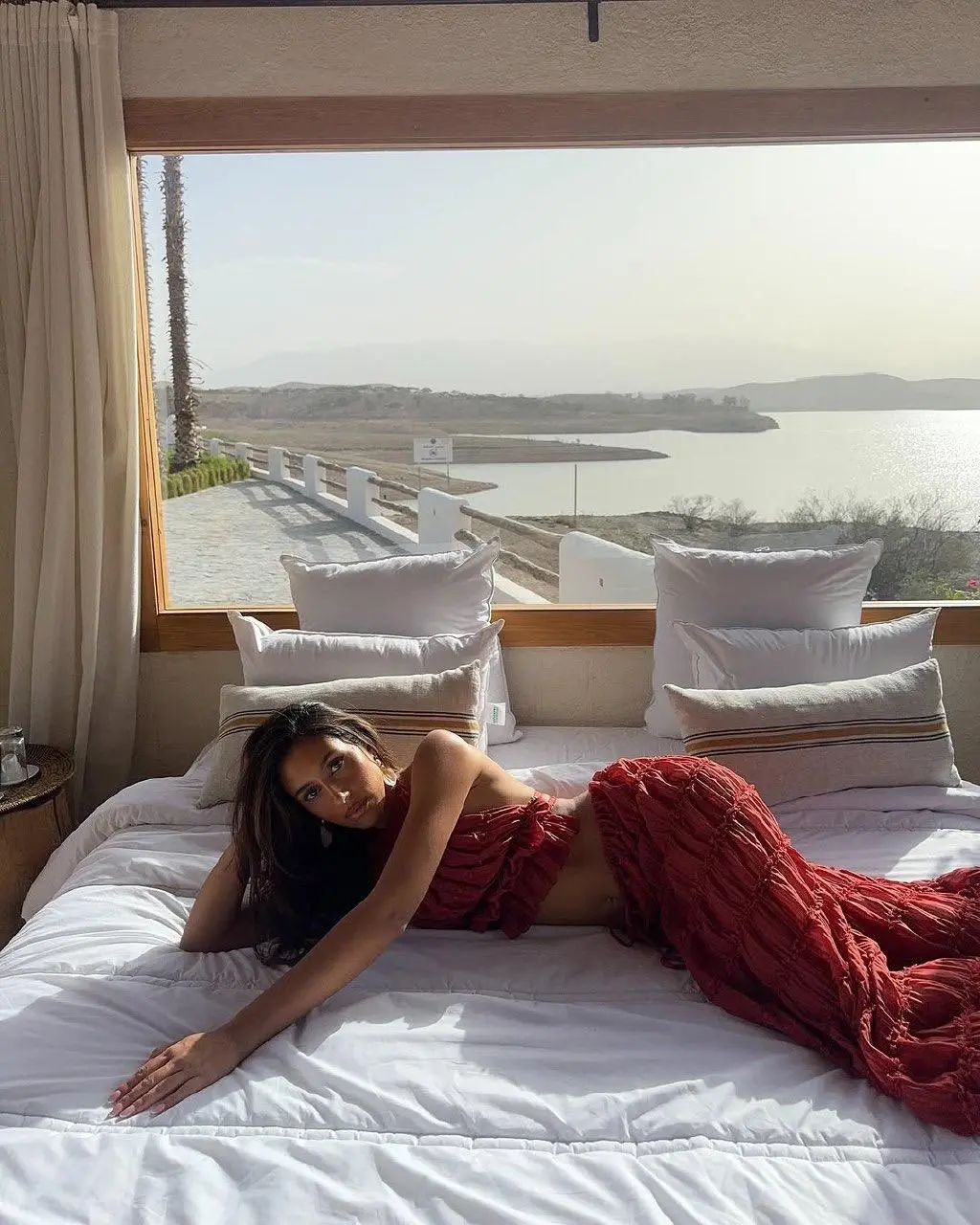 Professional photoshoot in the Agafay Desert luxury location